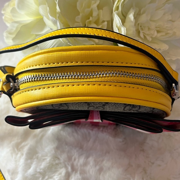 Gucci‎ Kids GG|Supreme Mini Crossbody Bag Beige Canvas Leather|Authentic - Picture 6 of 13